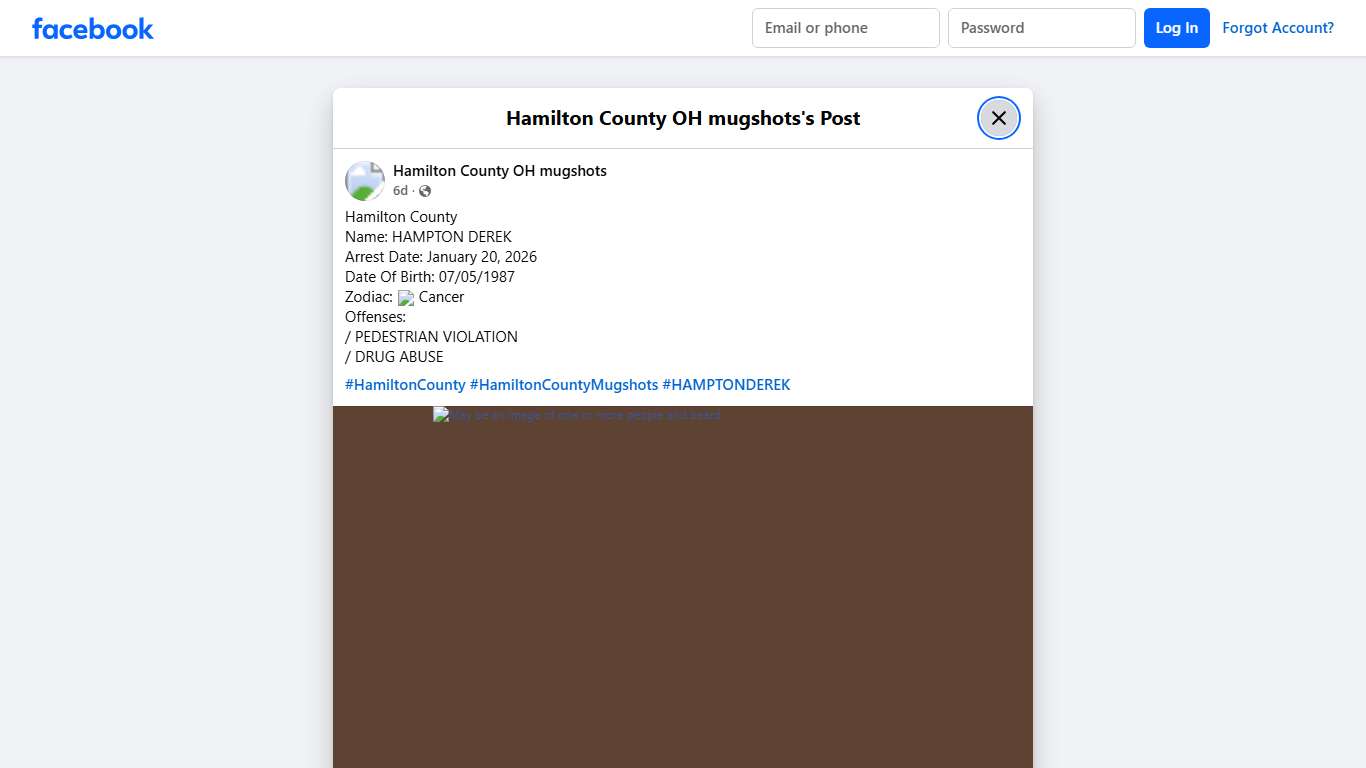 Hamilton County Name:... - Hamilton County OH mugshots Facebook